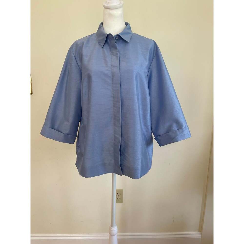 Appleseed's Women's Blue Blouse